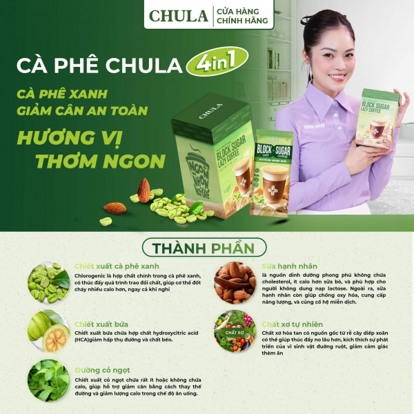 Cà phê 80 calo dành cho người ăn kiêng Chula - 14 gói - Ảnh 5