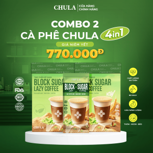 Combo 2 hộp Cà phê 80 calo dành cho người ăn kiêng Chula - 28 gói