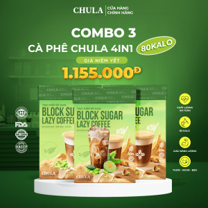 Combo 3 hộp Cà phê 80 calo dành cho người ăn kiêng Chula - 42 gói