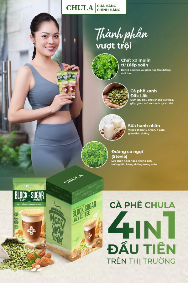 Combo 3 hộp Cà phê 80 calo dành cho người ăn kiêng Chula - 42 gói - Ảnh 6